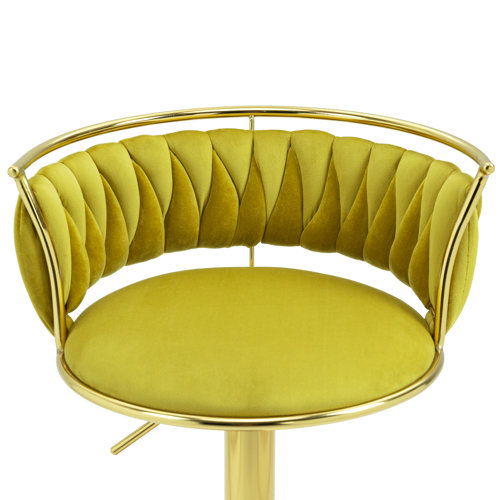 Mercer41 Gagloria Swivel Adjustable Height Bar Stool Wayfair